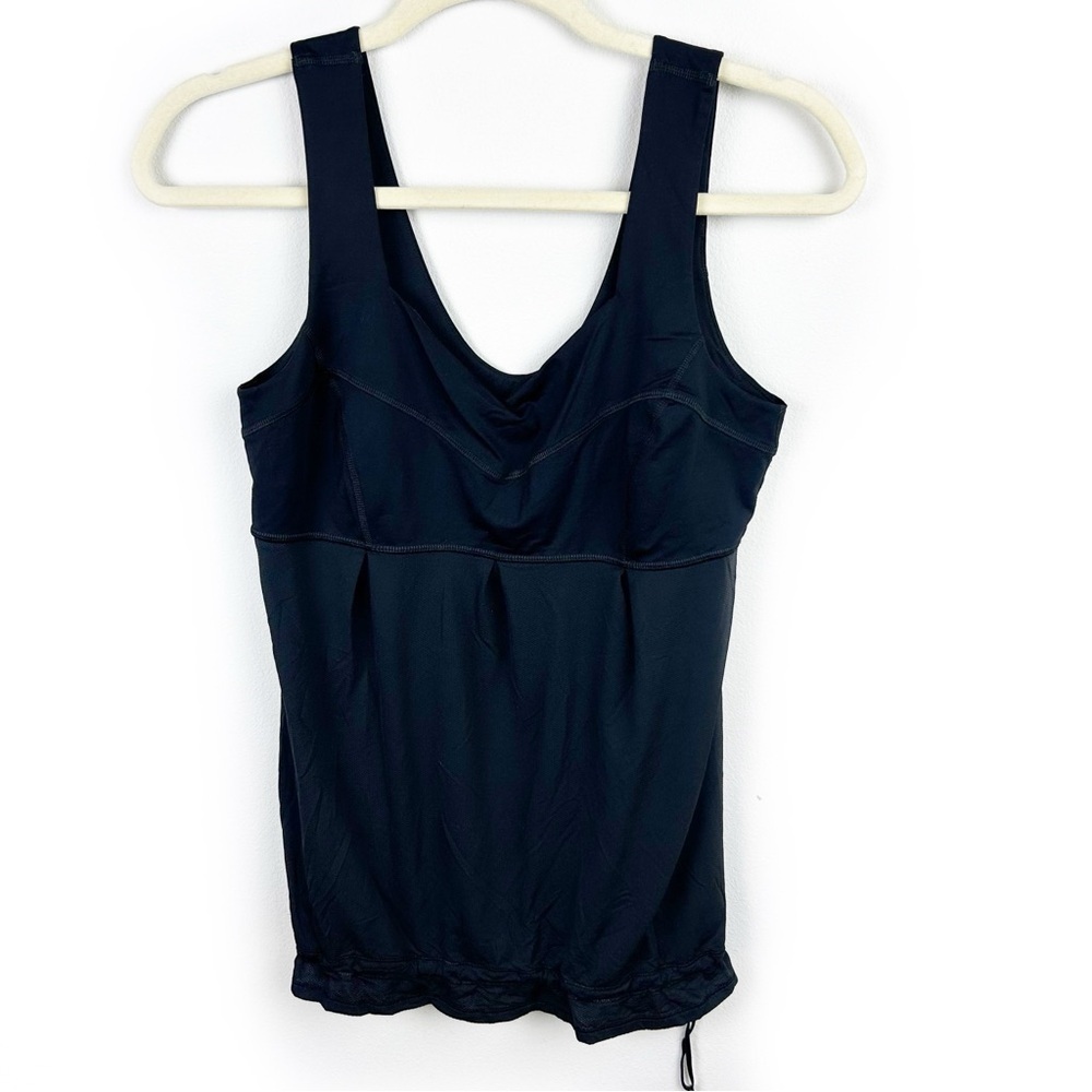 Lululemon Active Tank Black cinch hem Tame Me Tank size: 8